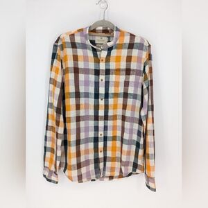 Scotch & Soda Paradise Shirt Mens Large Button Up Long Sleeve Laid Back Linen